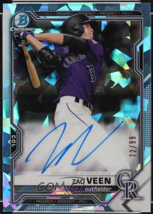 Zac Veen [Aqua Refractor] #BSPA-ZV