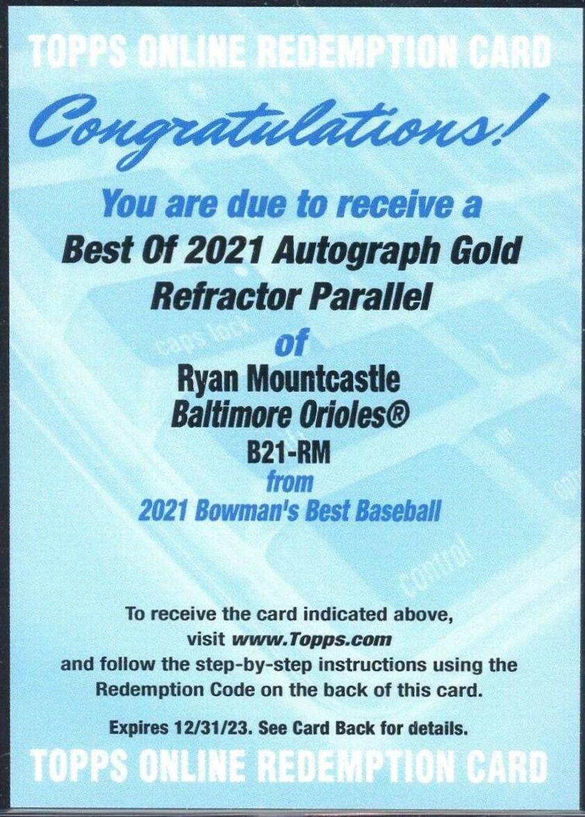 Ryan Mountcastle [Gold Refractor] #B21-RM