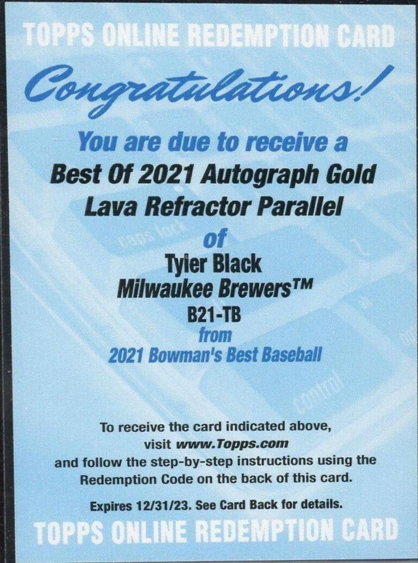 Tyler Black [Gold Lava Refractor] #B21-TB