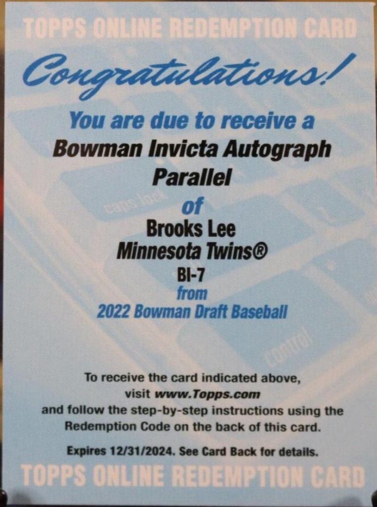 Brooks Lee [Autograph] #BI-7
