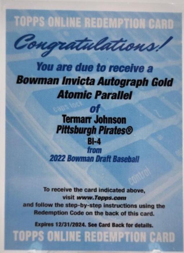 Termarr Johnson [Autograph Gold Atomic] #BI-4