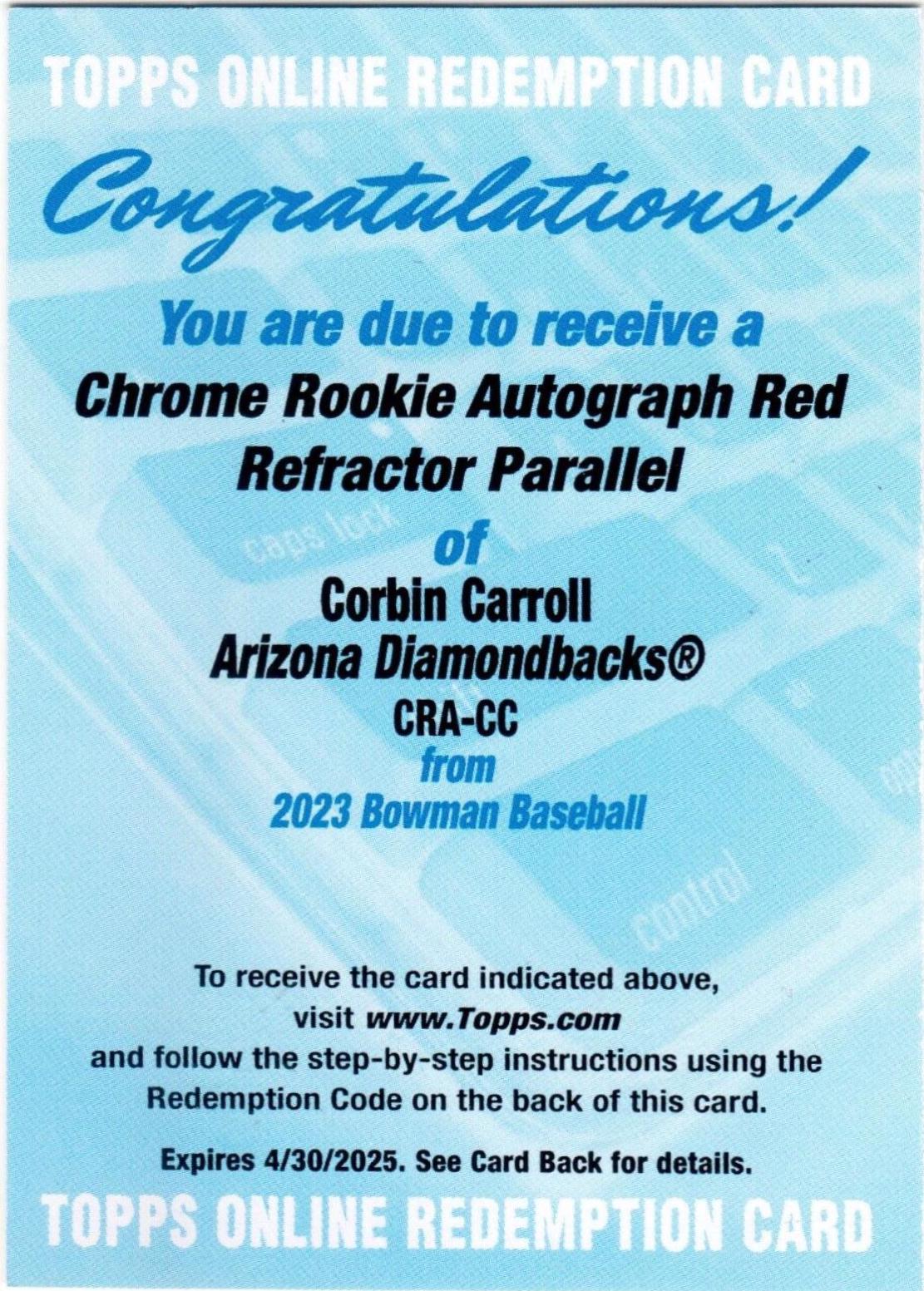 Corbin Carroll [Red] #CRA-CC