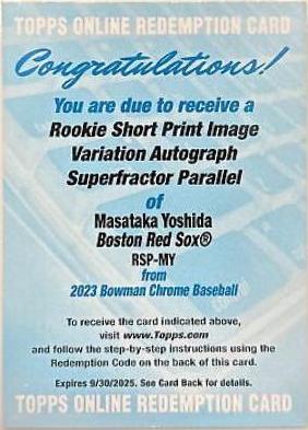 Masataka Yoshida [Superfractor] #CRA-MY