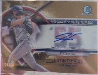 Justin Foscue [Autograph Gold] #BTP-55