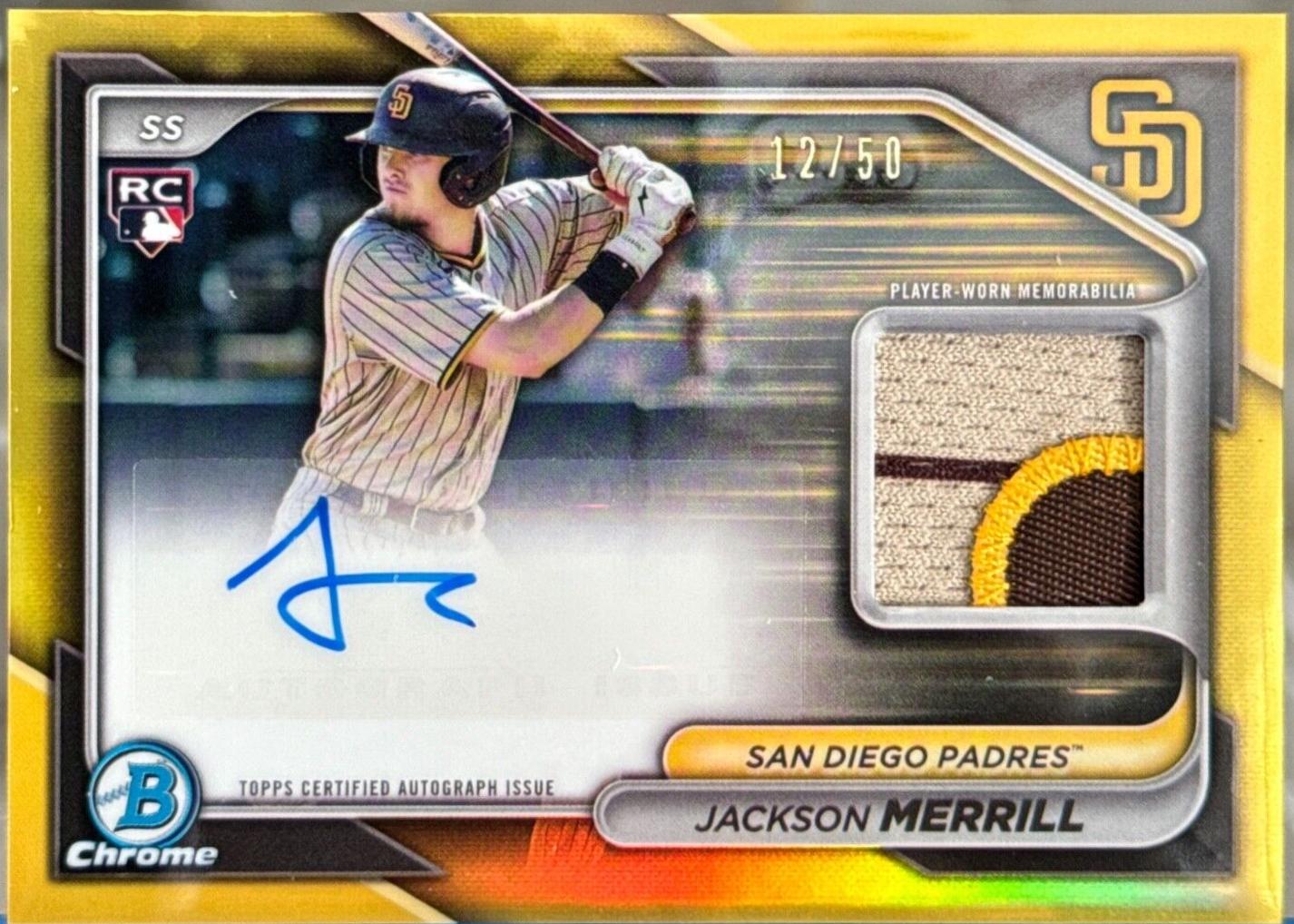 Jackson Merrill [Gold Refractor] #BCAR-JM