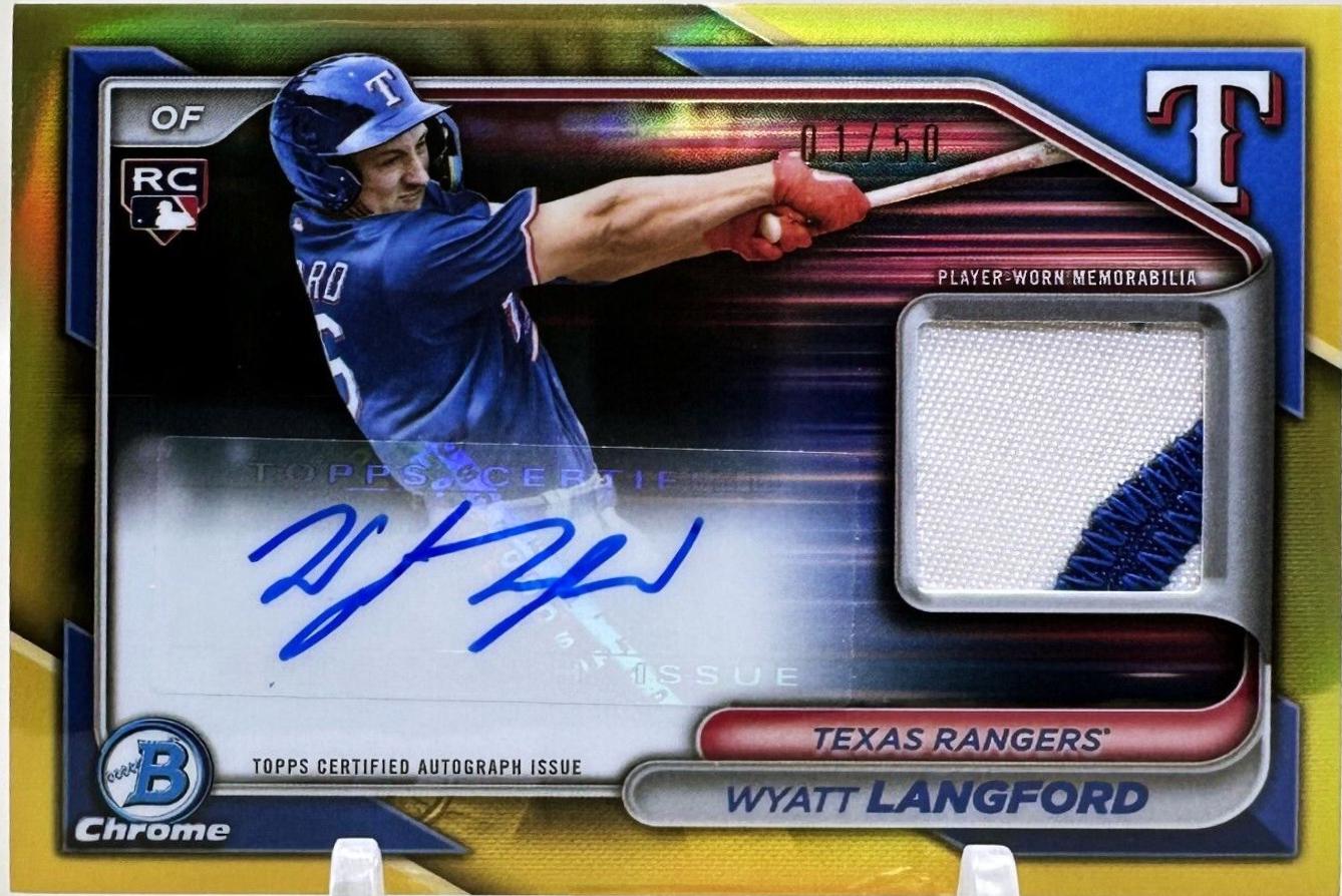 Wyatt Langford [Gold Refractor] #BCAR-WL