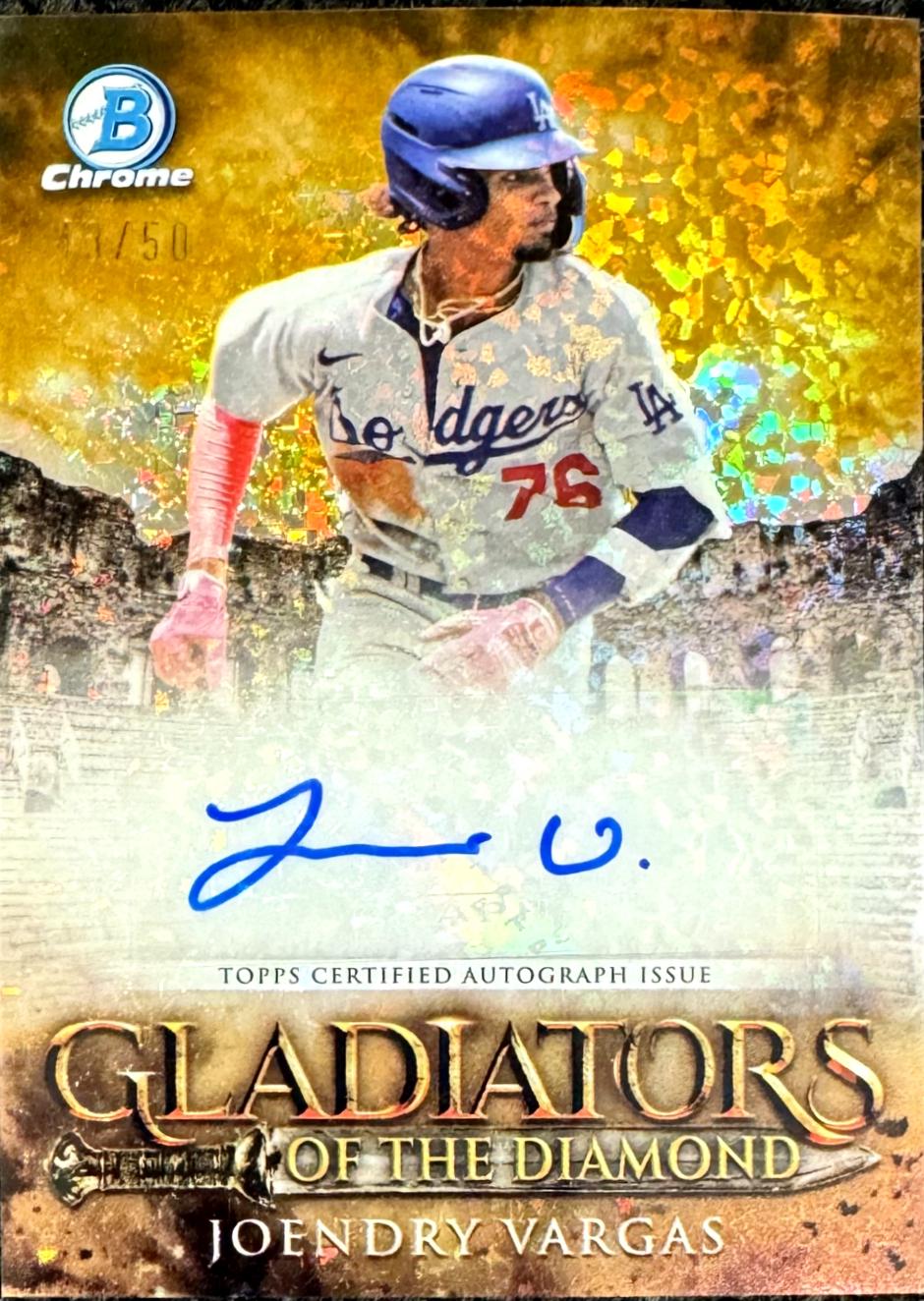 Joendry Vargas [Gold Mini Diamond Refractor] #GDA-JV
