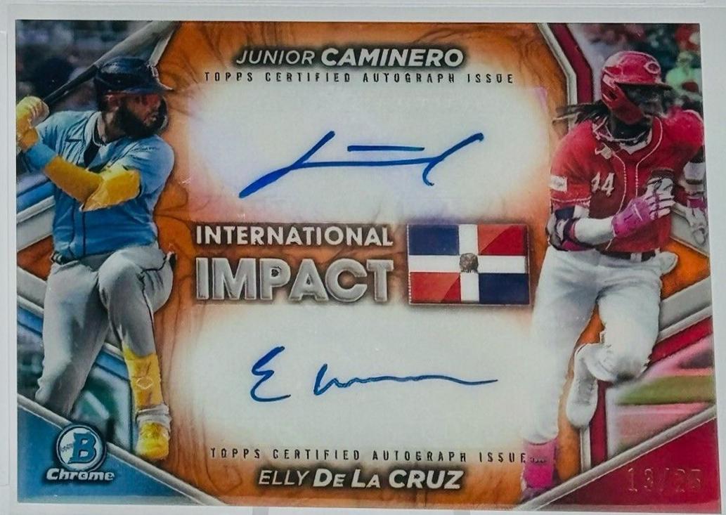 Junior Caminero / Elly De La Cruz [Orange Refractor] #II-CD