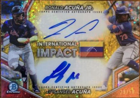 Luisangel Acuna / Ronald Acuna Jr. [Gold Mini Diamond Refractor] #II-AA