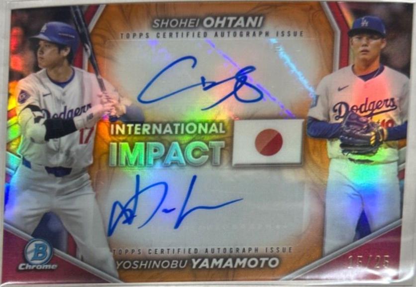 Yoshinobu Yamamoto / Shohei Ohtani [Orange Refractor] #II-OY