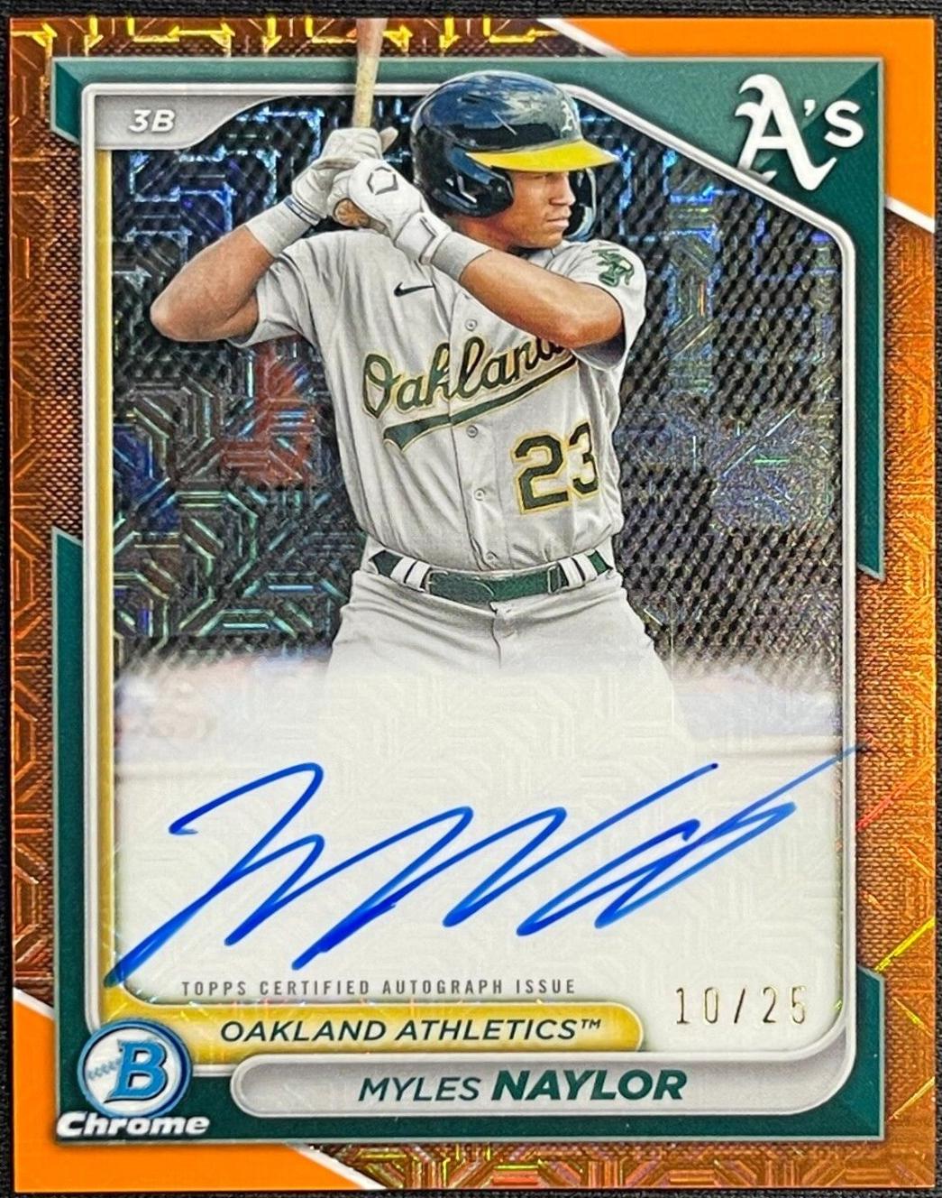 Myles Naylor [Orange Mojo Refractor] #BMA-MN