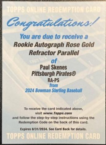 Paul Skenes [Rose Gold] #RA-PS