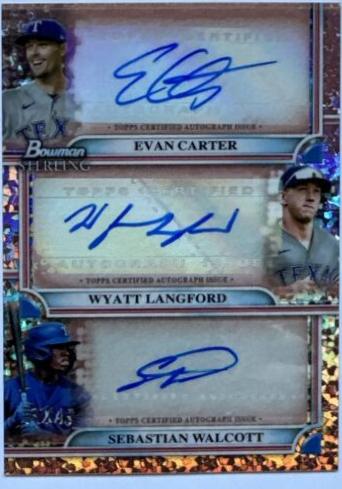 Sebastian Walcott / Evan Carter / Wyatt Langford #TRA-CLW