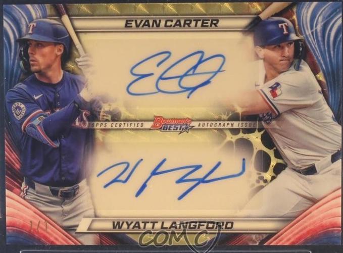 Evan Carter / Wyatt Langford [Superfractor] #DA-CL