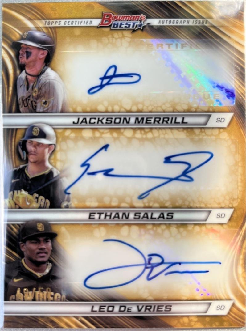 Ethan Salas / Leo De Vries / Jackson Merrill [Gold Refractor] #TA-MSD