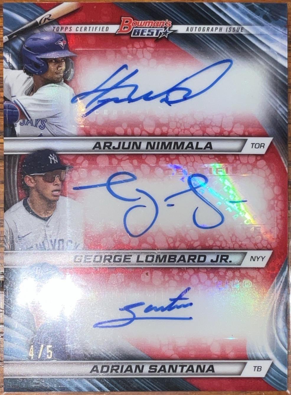 George Lombard Jr. / Adrian Santana / Arjun Nimmala [Red Refractor] #TA-NLS