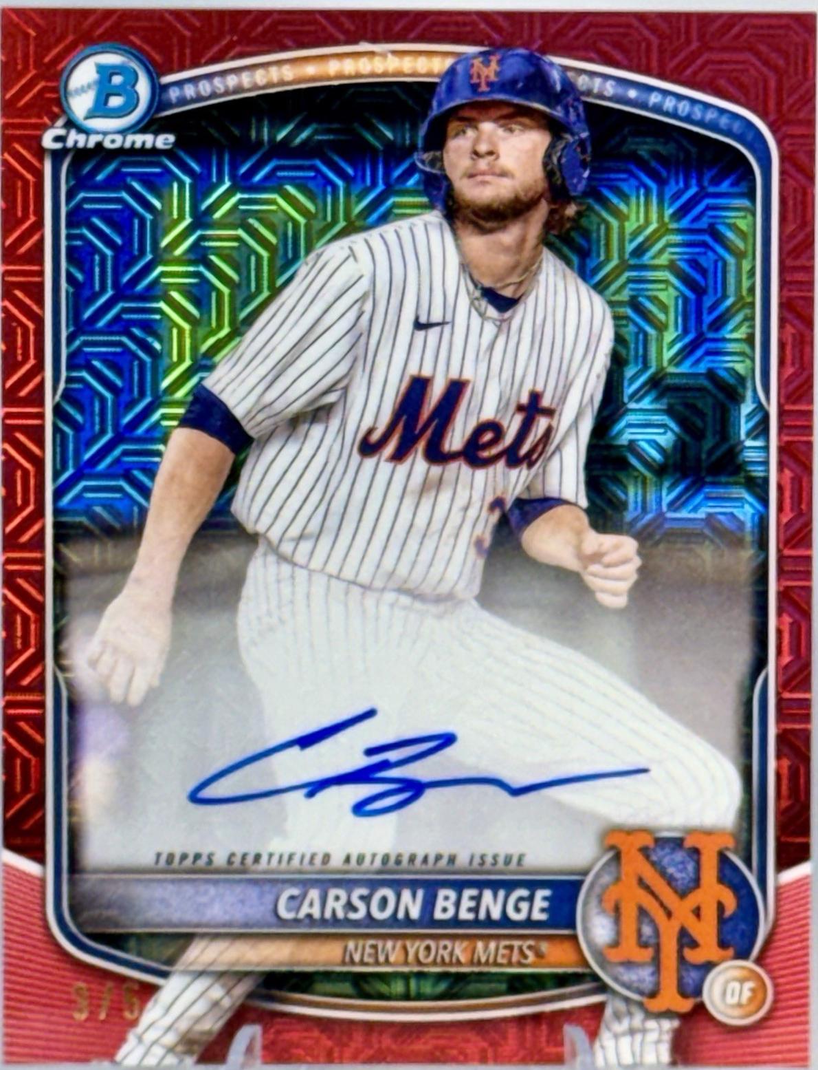 Carson Benge [Red Mega Refractor] #BMA-CB