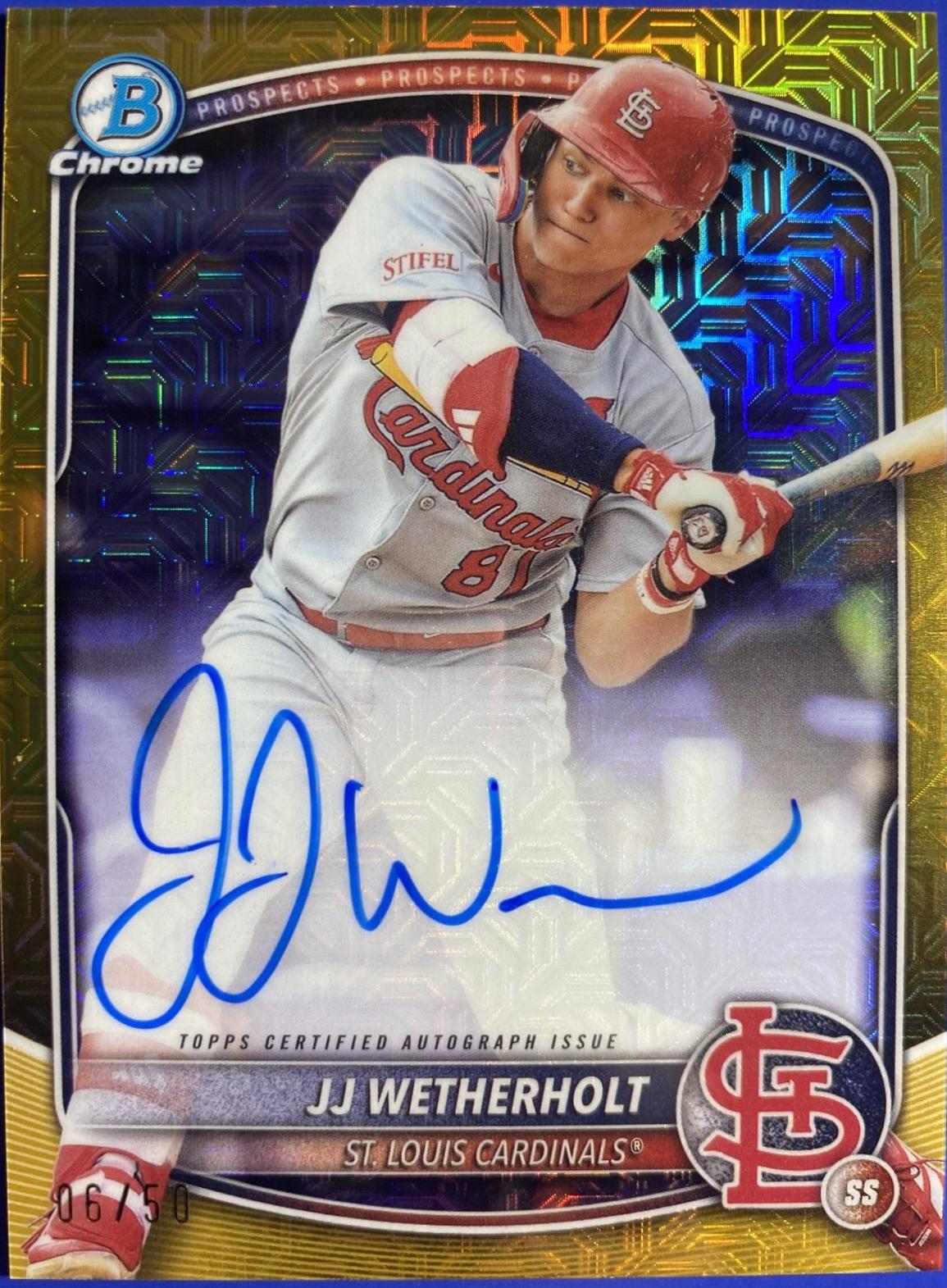 JJ Wetherholt [Gold Mega Refractor] #BMA-JW