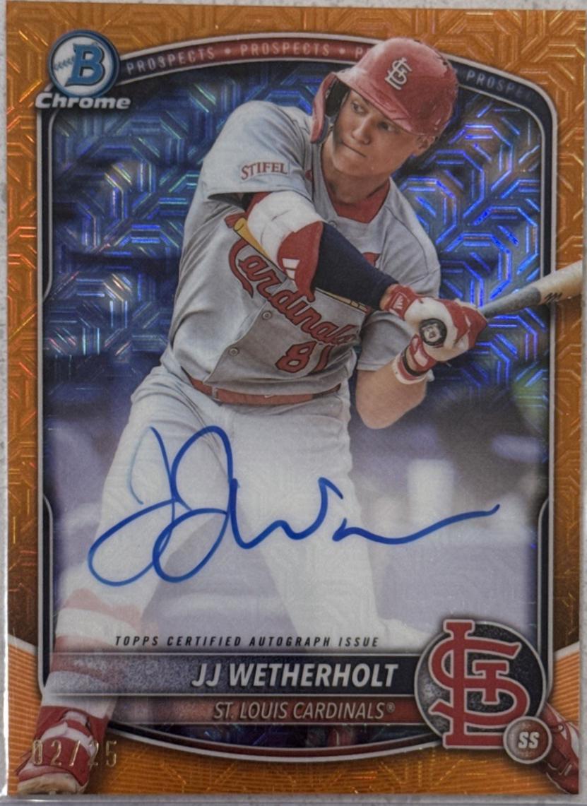 JJ Wetherholt [Orange Mega Refractor] #BMA-JW