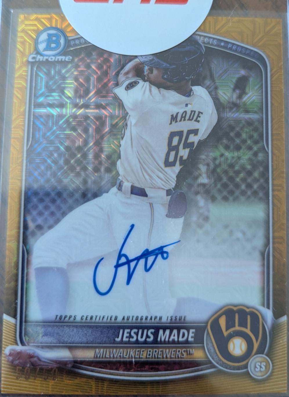 Jesus Made [Gold Mega Refractor] #BMA-JM