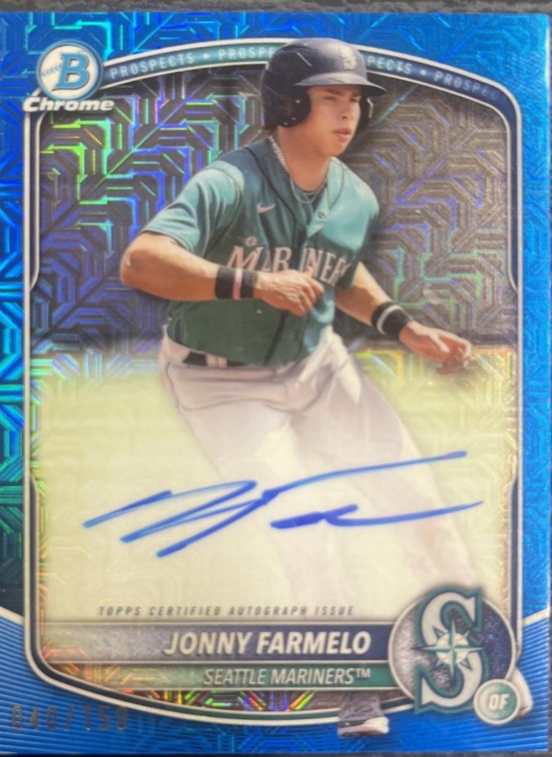 Jonny Farmelo [Blue Mega Refractor] #BMA-JFA