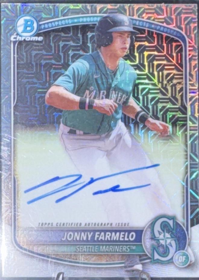 Jonny Farmelo [Rose Gold Mojo Mega Refractor] #BMA-JFA