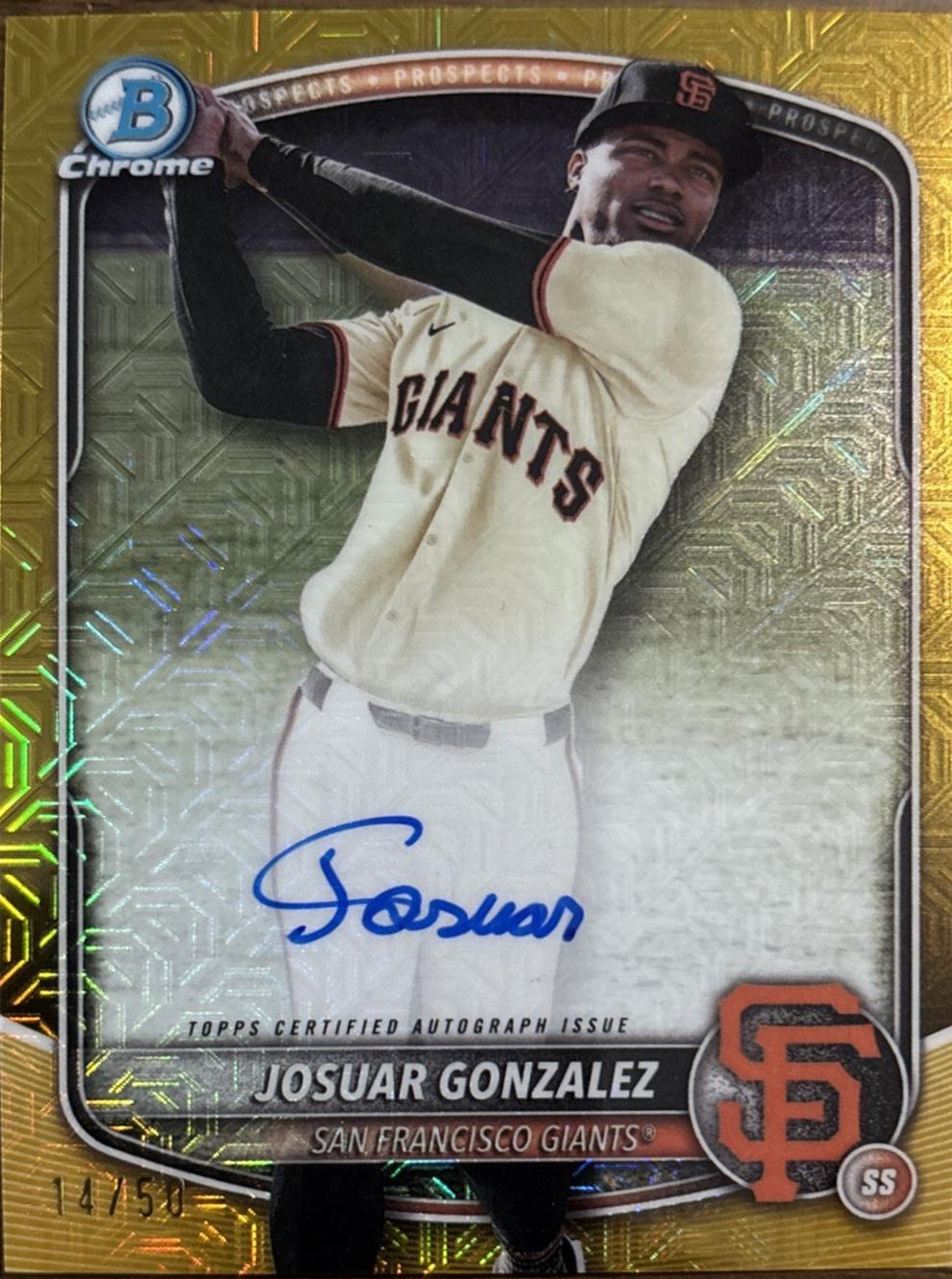 Josuar Gonzalez [Gold Mega Refractor] #BMA-JG