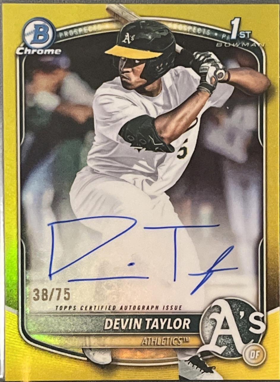 Devin Taylor [Yellow Refractor] #CPA-DT