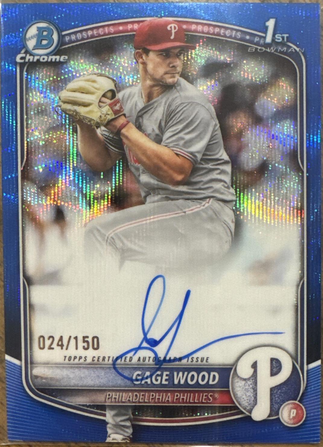 Gage Wood [Blue Wave Refractor] #CPA-GW