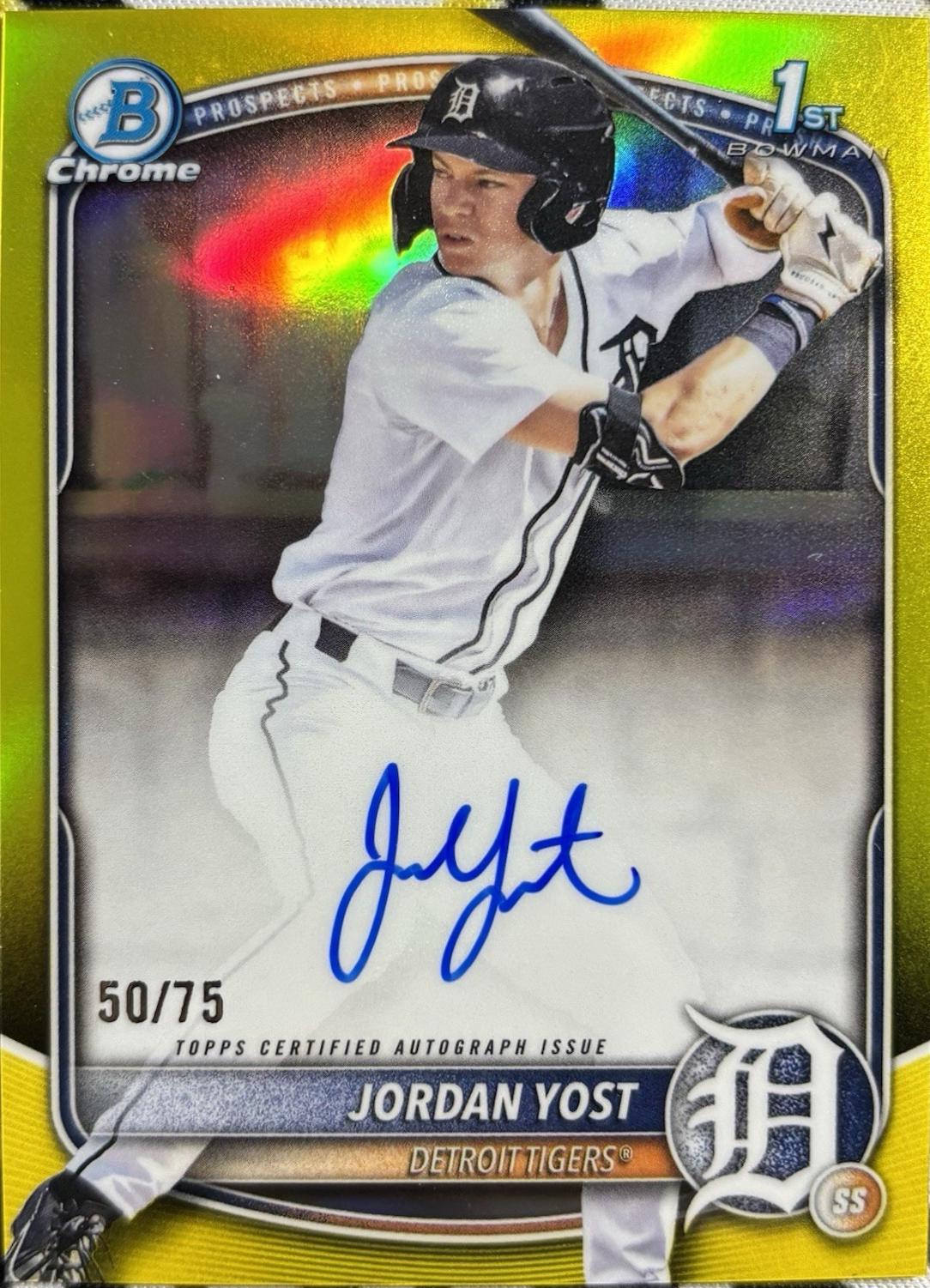 Jordan Yost [Yellow Refractor] #CPA-JY