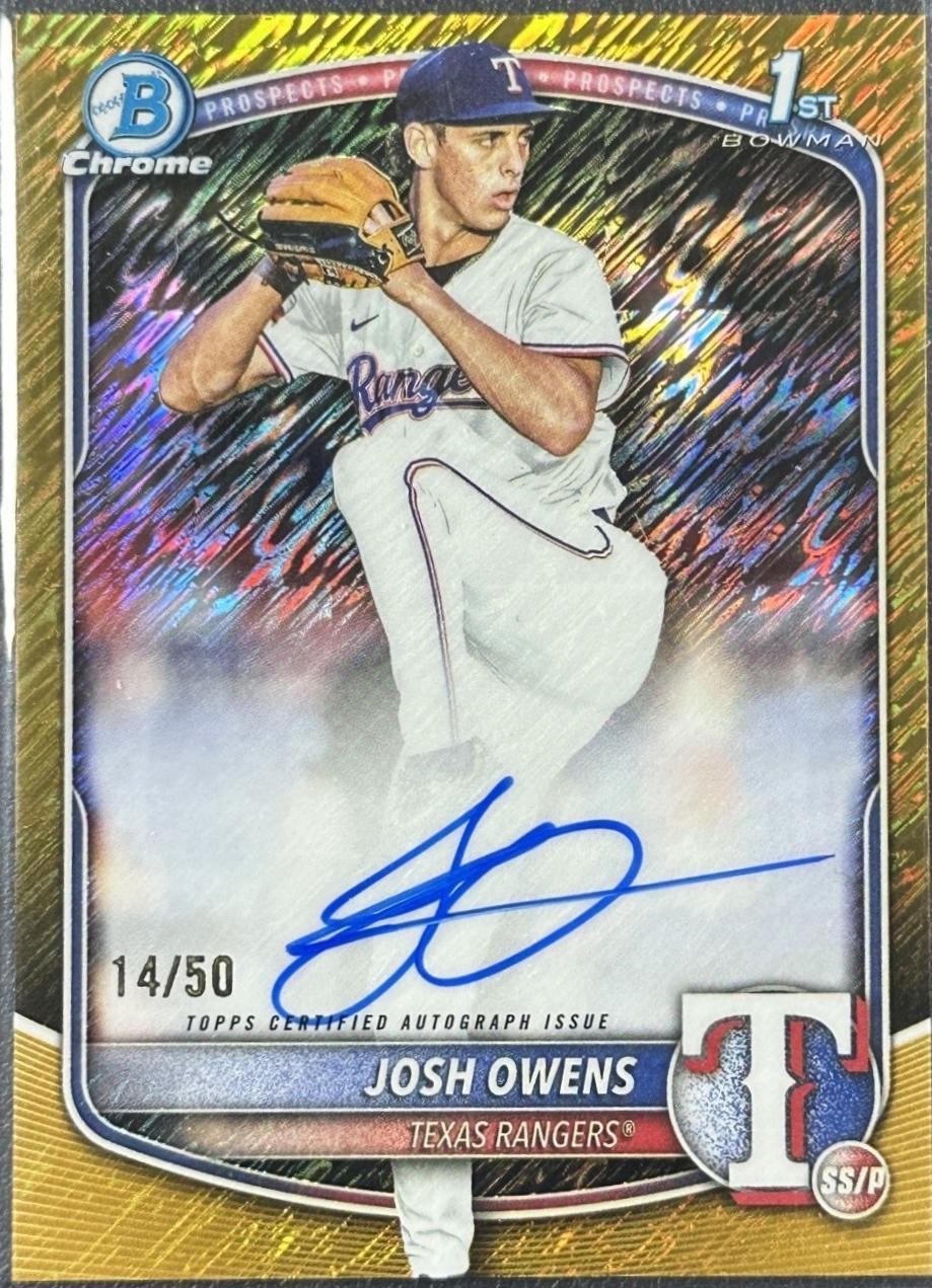 Josh Owens [Gold Shimmer Refractor] #CPA-JO