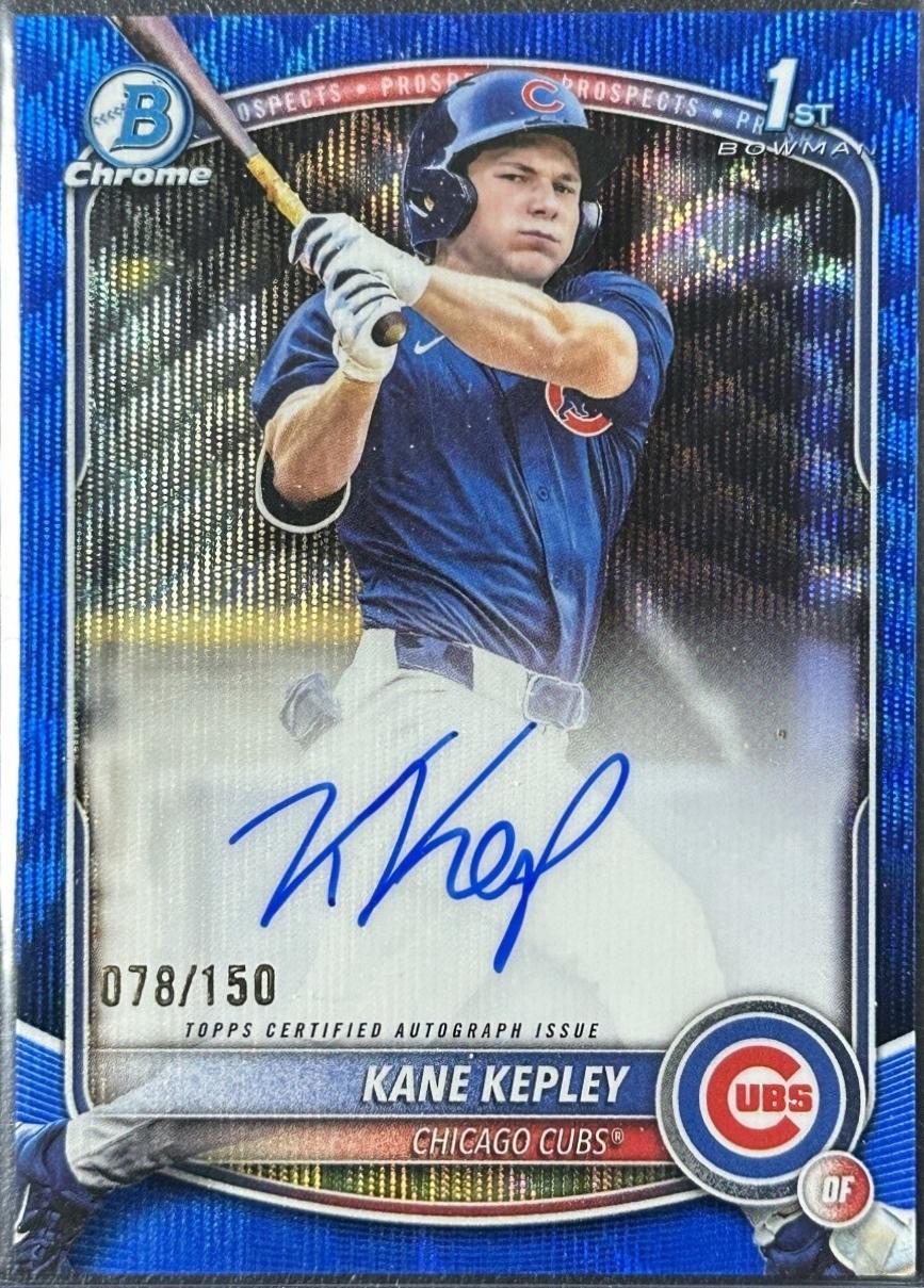 Kane Kepley [Blue Wave Refractor] #CPA-KK