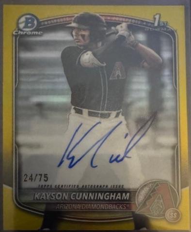 Kayson Cunningham [Yellow Refractor] #CPA-KC