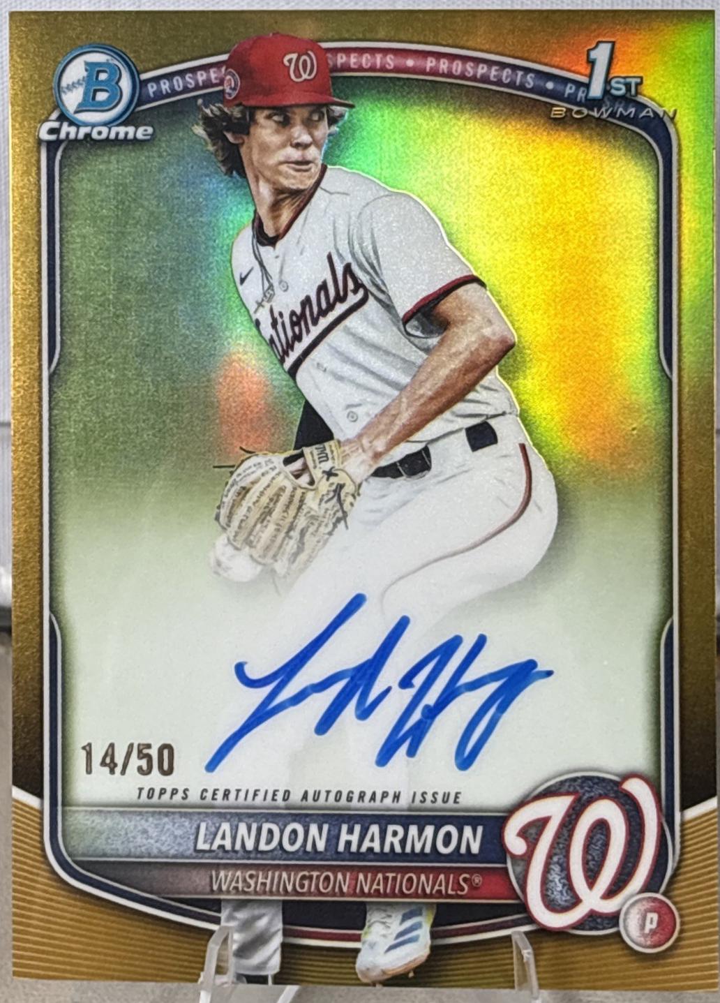 Landon Harmon [Gold Refractor] #CPA-LH