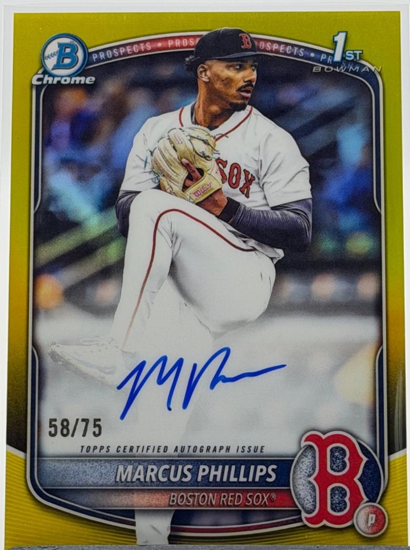 Marcus Phillips [Yellow Refractor] #CPA-MP