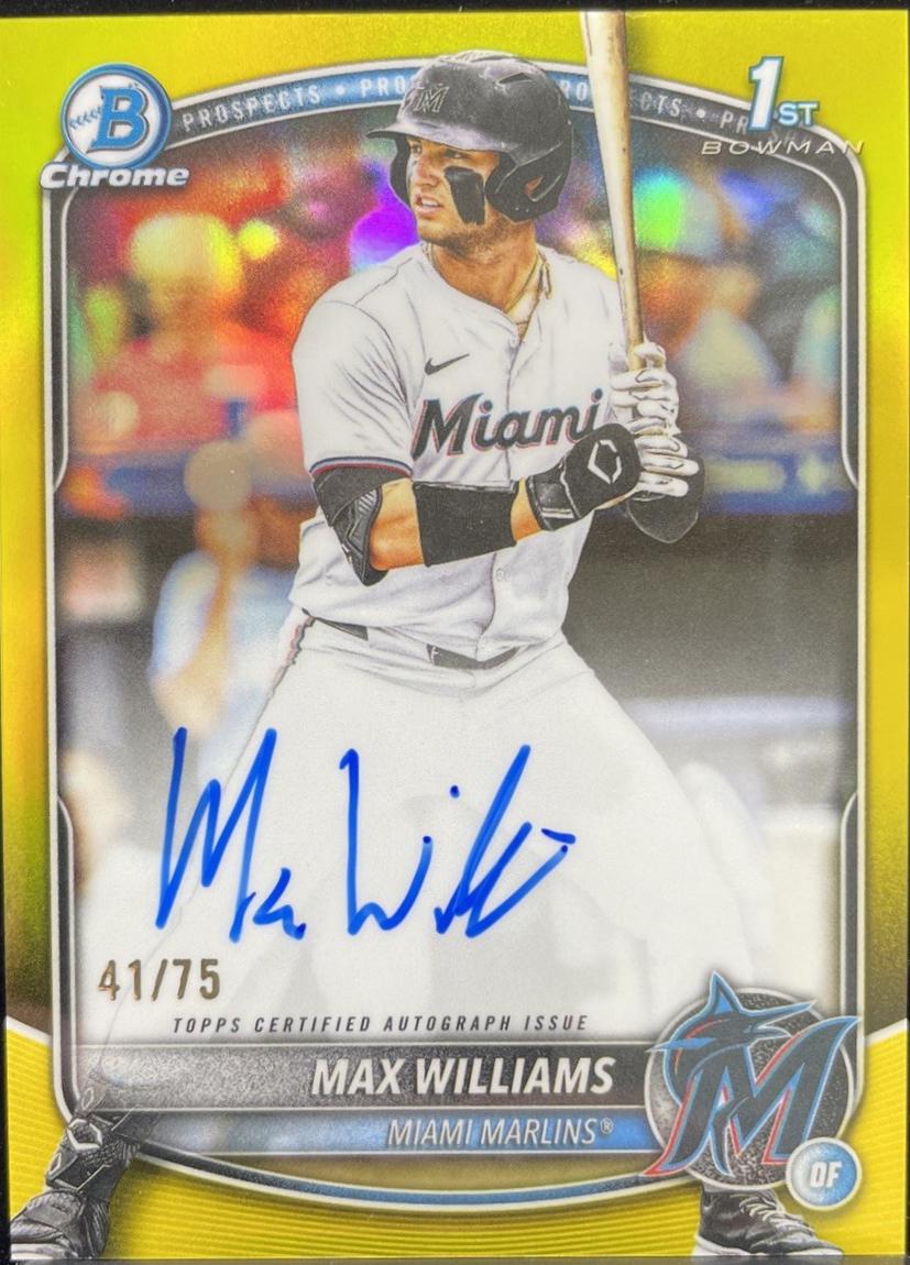 Max Williams [Yellow Refractor] #CPA-MWI