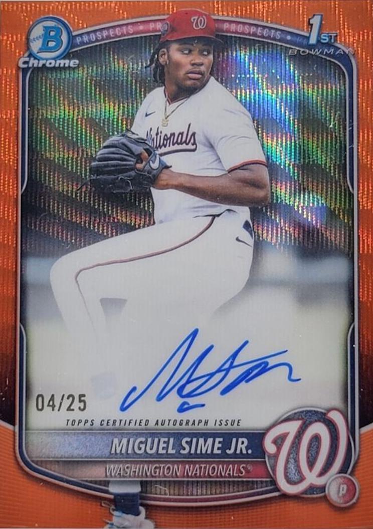 Miguel Sime Jr. [Orange Wave Refractor] #CPA-MS