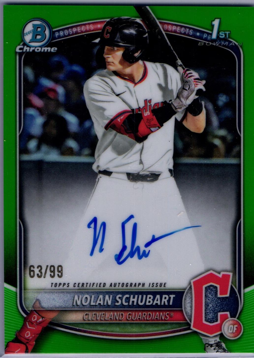 Nolan Schubart [Green Refractor] #CPA-NS