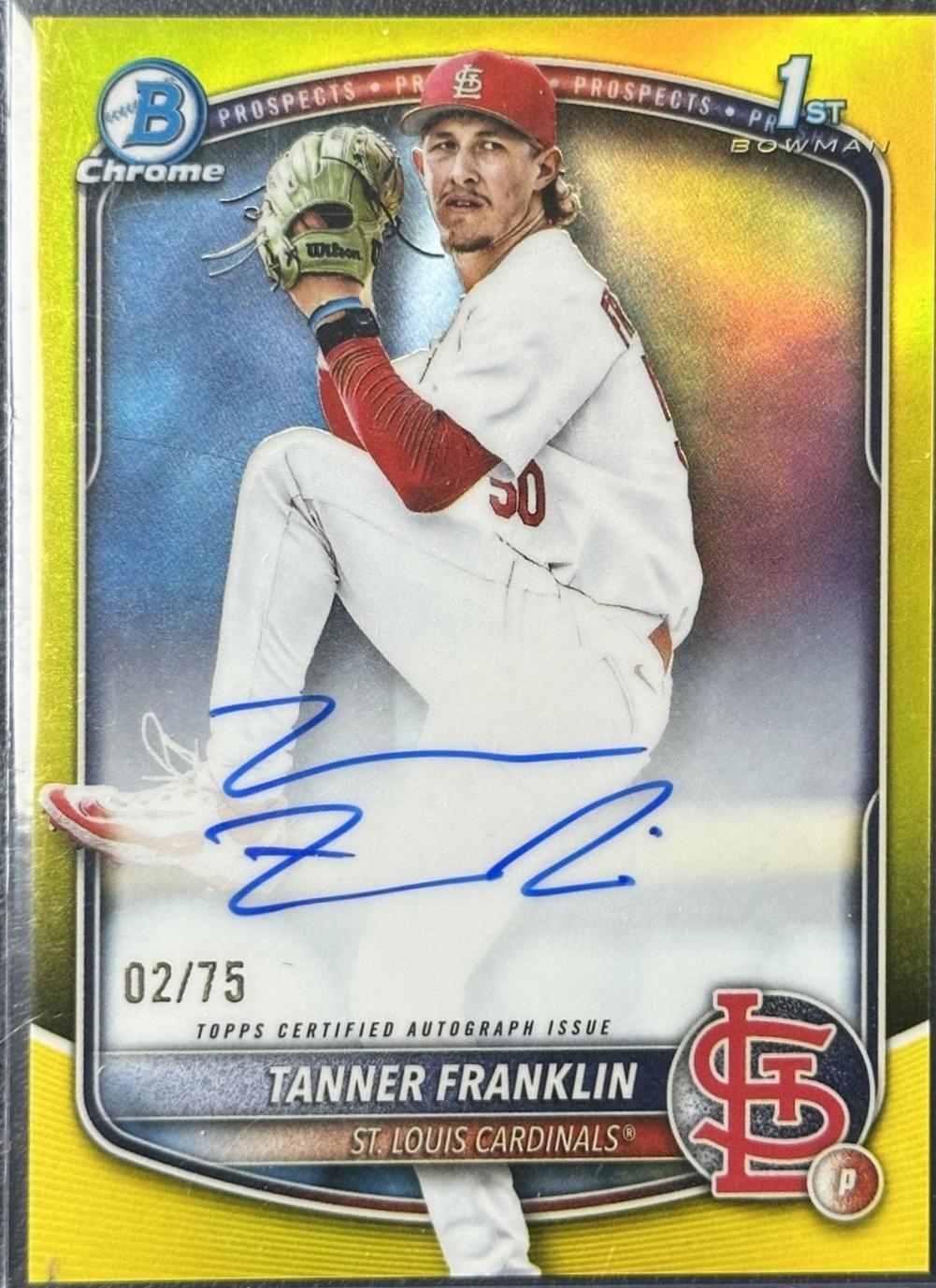 Tanner Franklin [Yellow Refractor] #CPA-TF