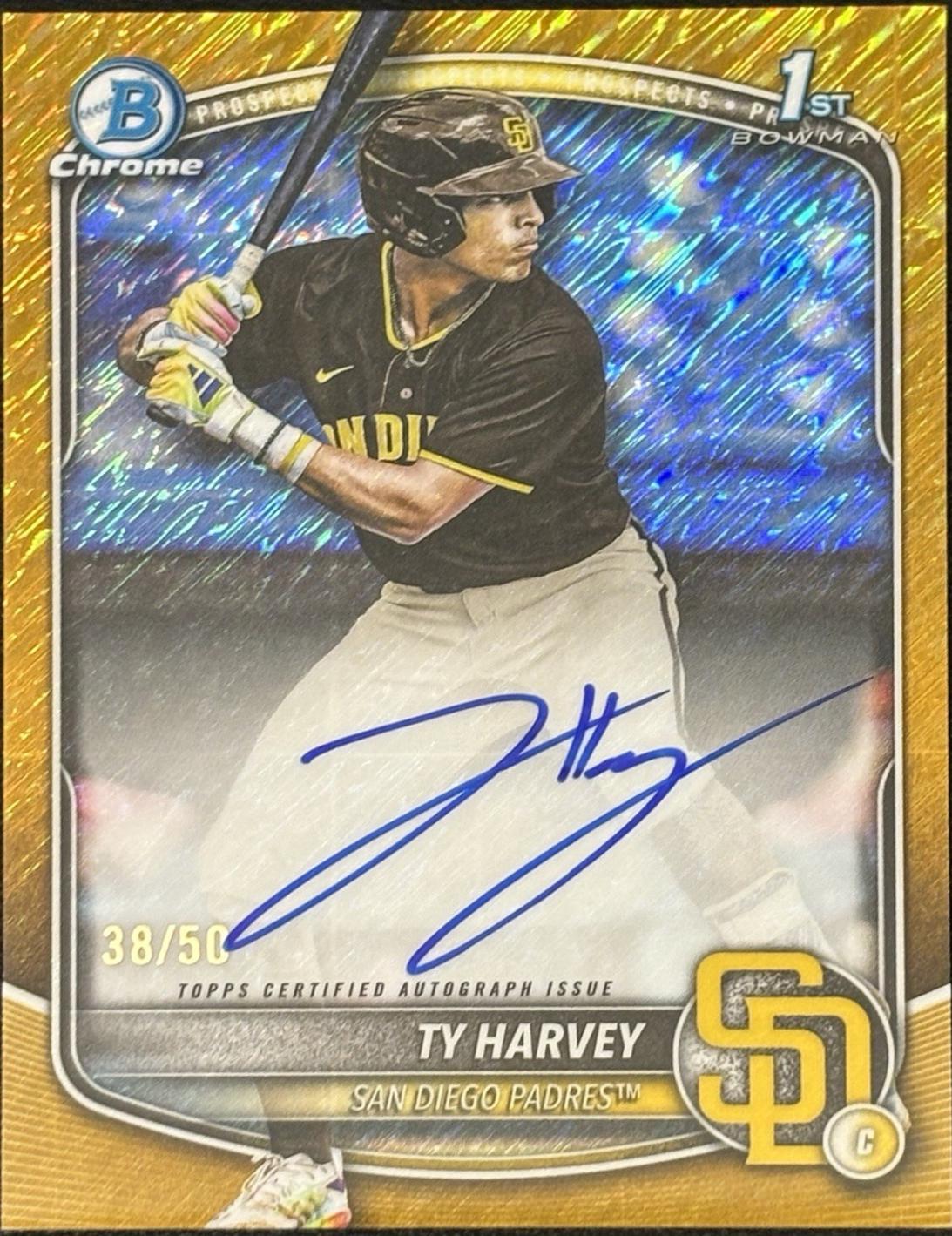 Ty Harvey [Gold Shimmer Refractor] #CPA-TH