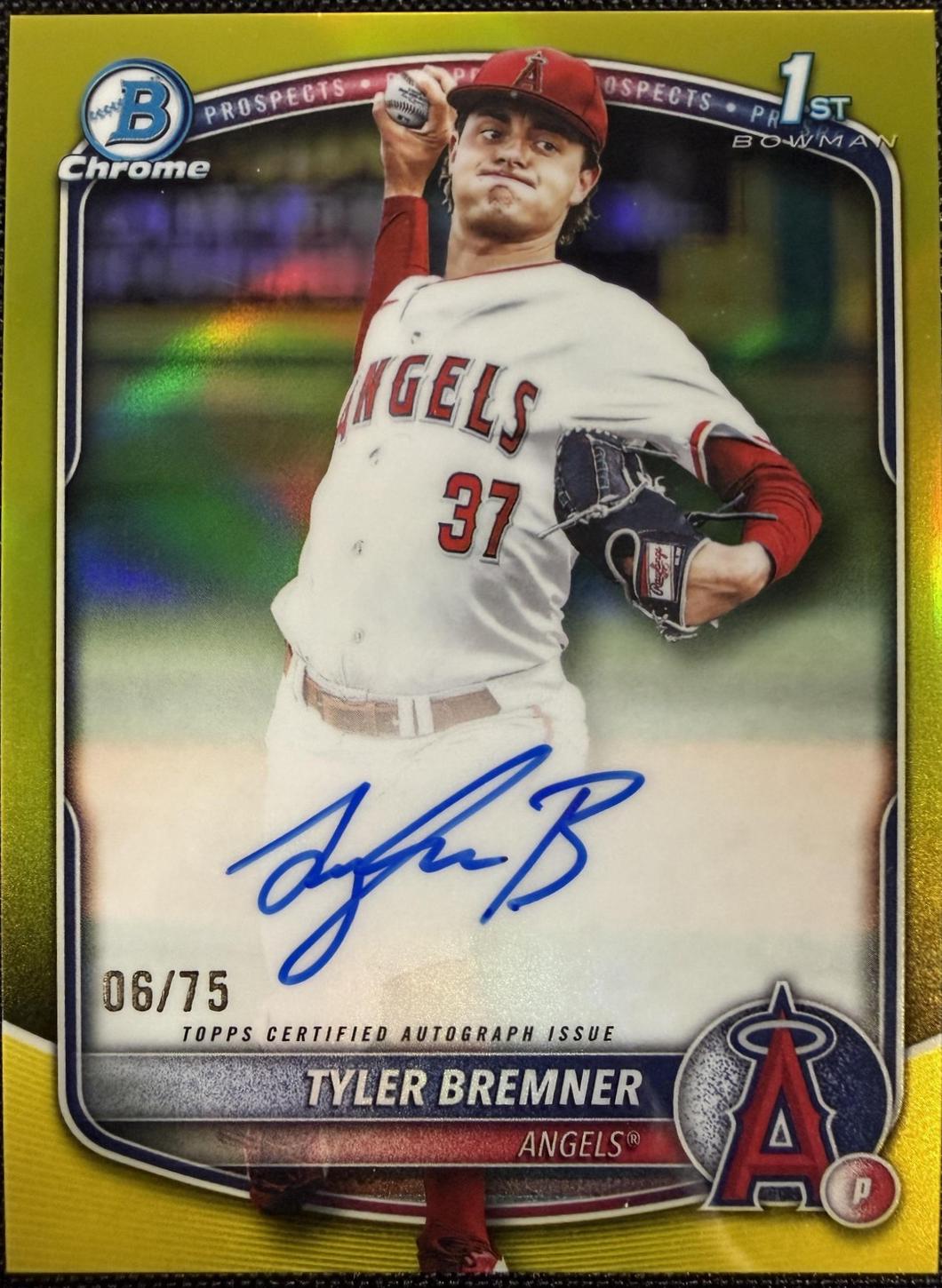 Tyler Bremner [Yellow Refractor] #CPA-TB