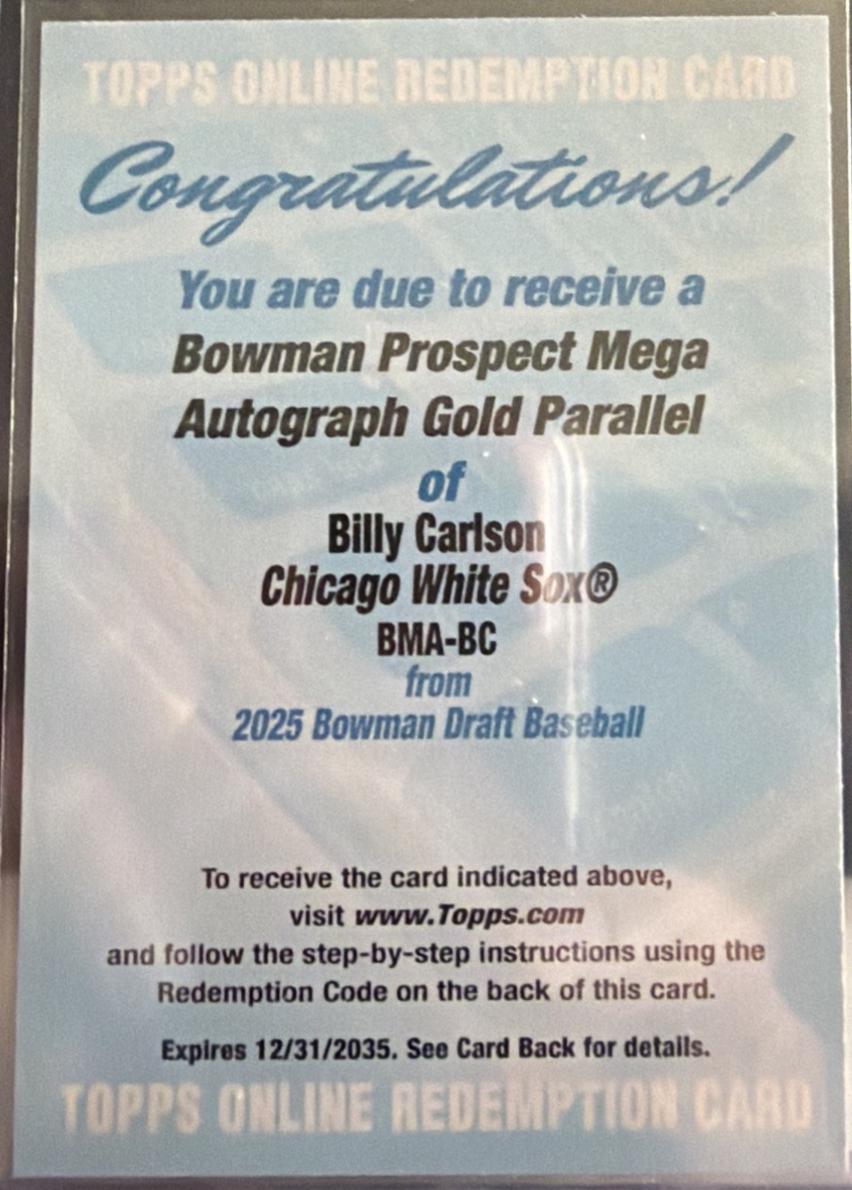 Billy Carlson [Gold Mojo] #BMA-BC