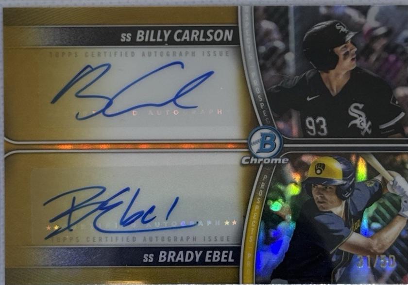 Billy Carlson / Brady Ebel [Gold] #PDA-CE