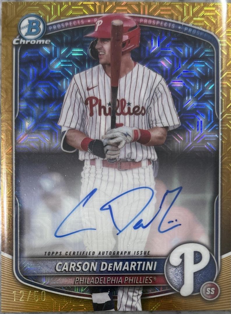 Carson DeMartini [Gold Mojo Refractor] #BMA-CD