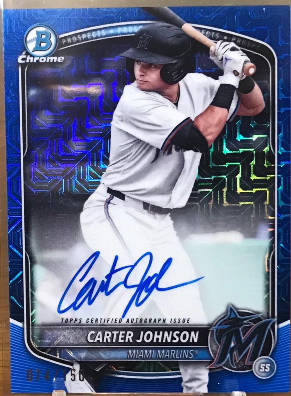 Carter Johnson [Blue Mojo Refractor] #BMA-CJ