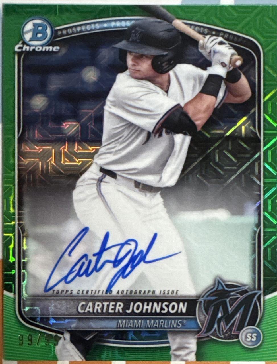 Carter Johnson [Green Mojo Refractor] #BMA-CJ