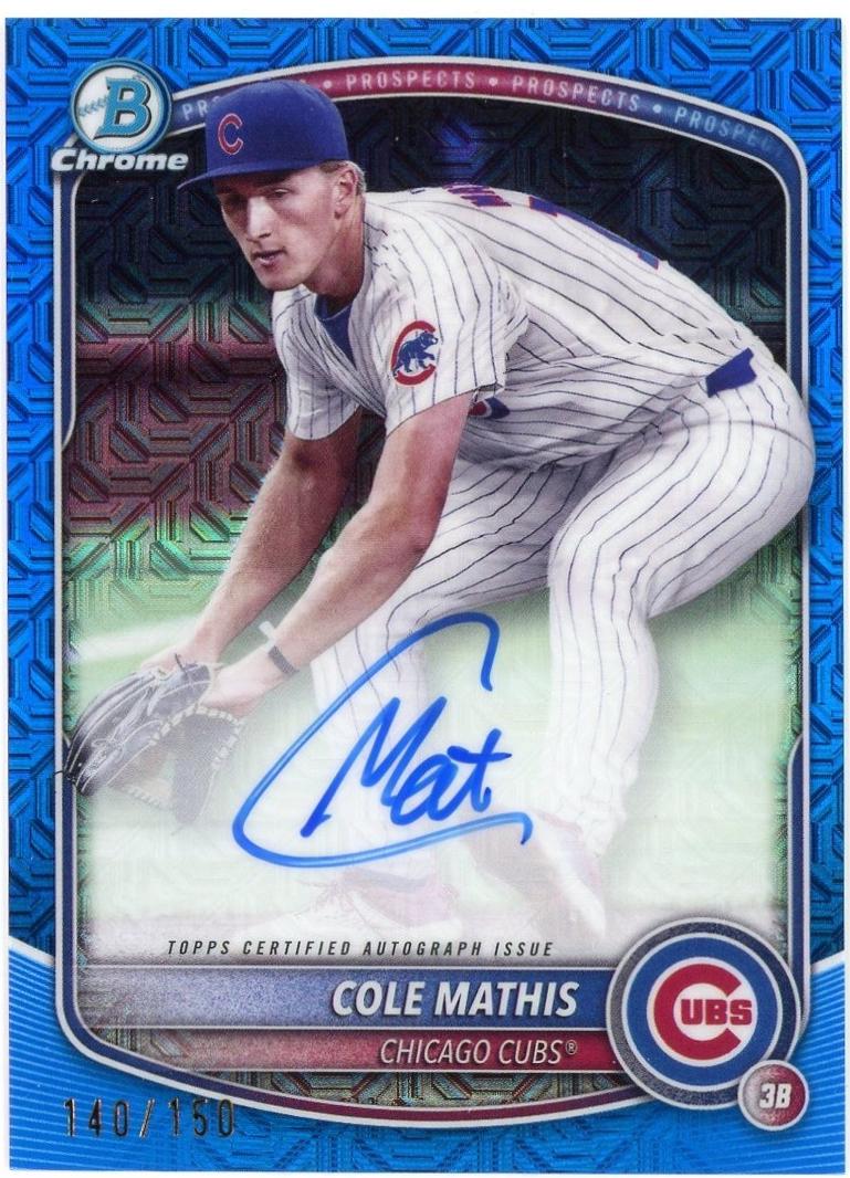 Cole Mathis [Blue Mojo Refractor] #BMA-CM