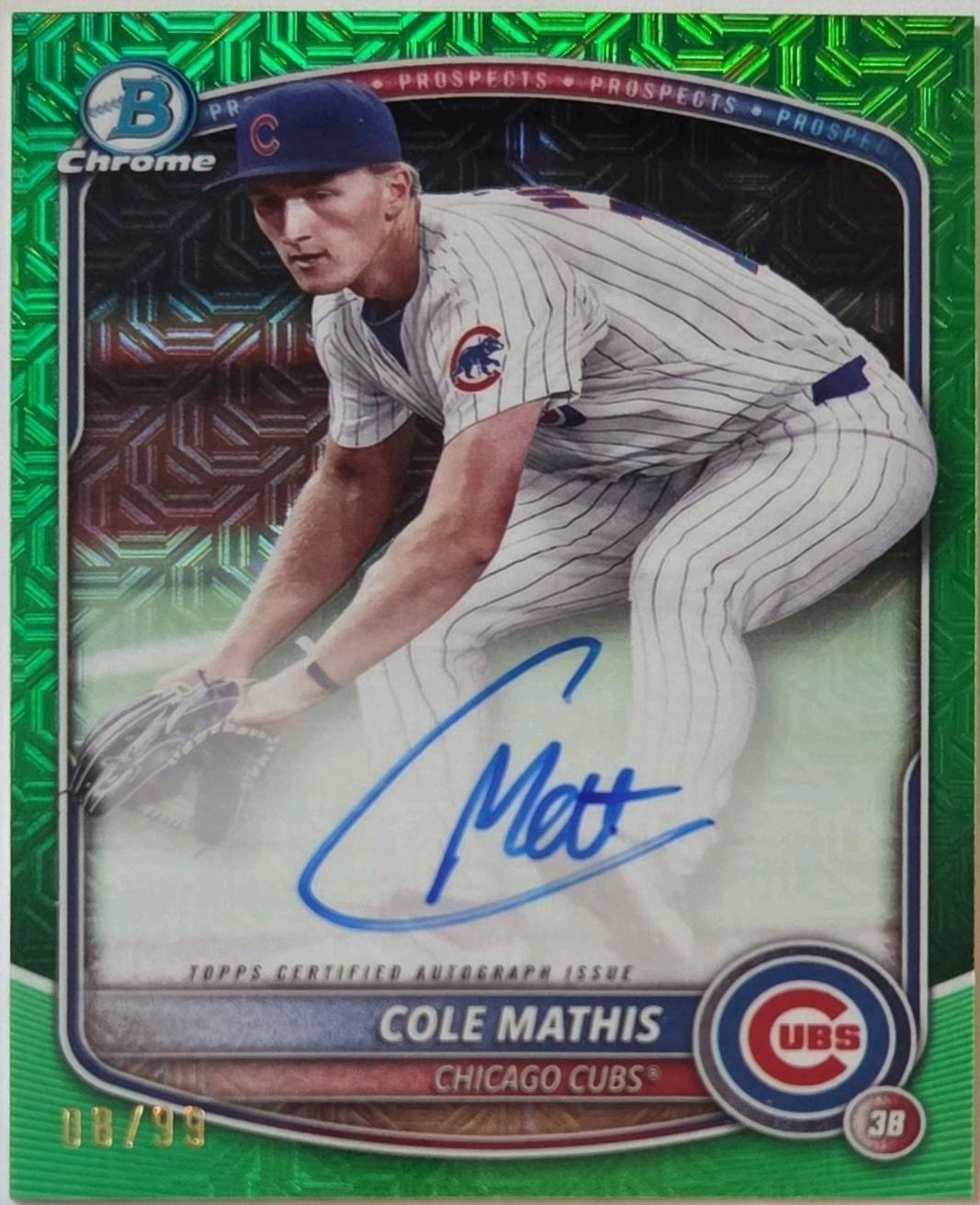 Cole Mathis [Green Mojo Refractor] #BMA-CM