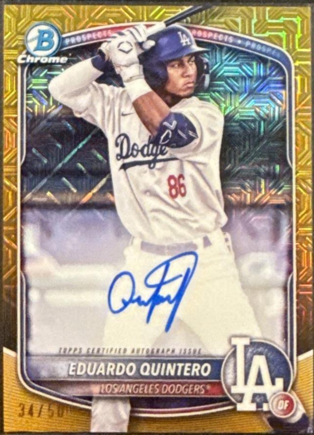 Eduardo Quintero [Gold Mojo Refractor] #BMA-EQ