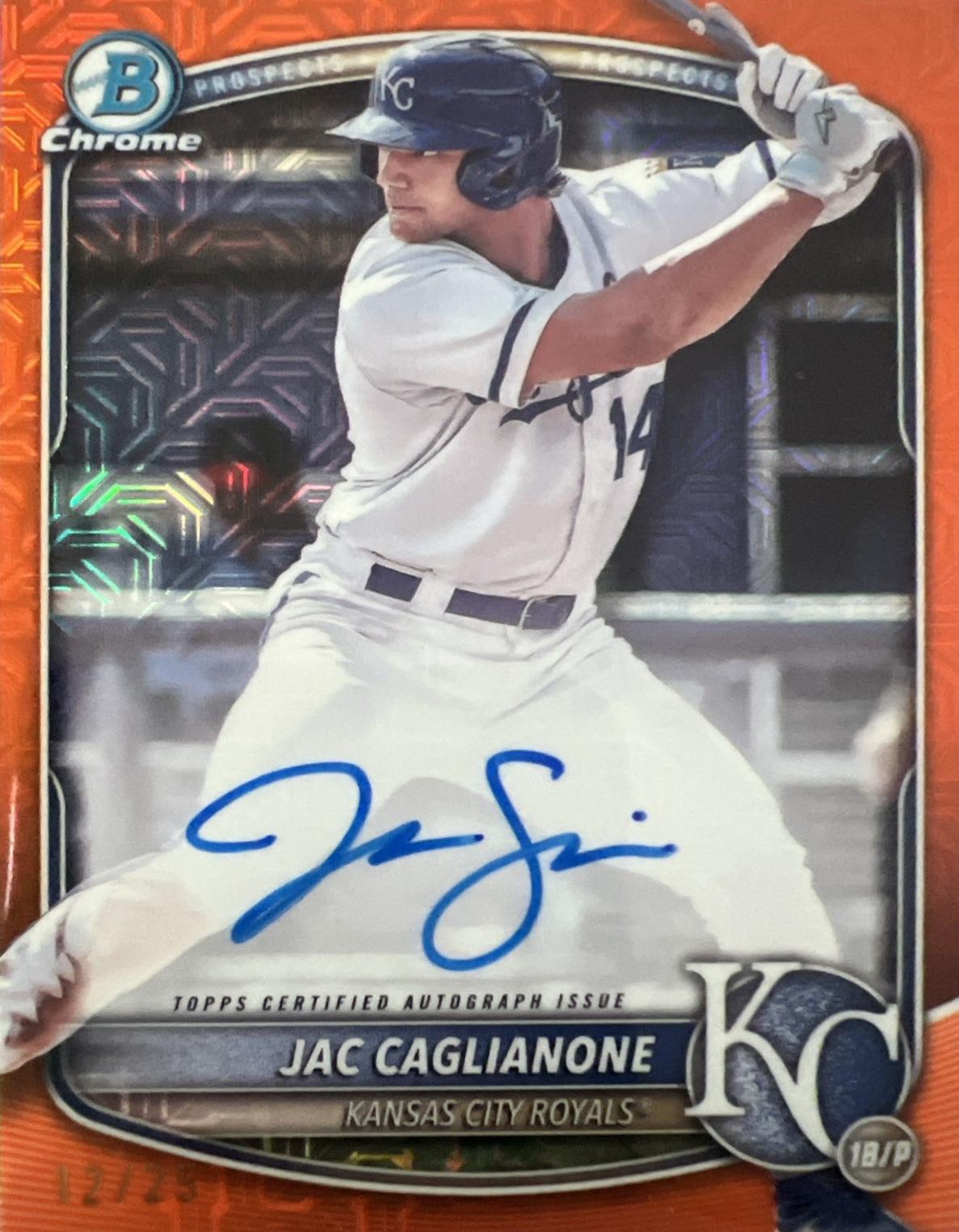 Jac Caglianone [Orange Mojo Refractor] #BMA-JC